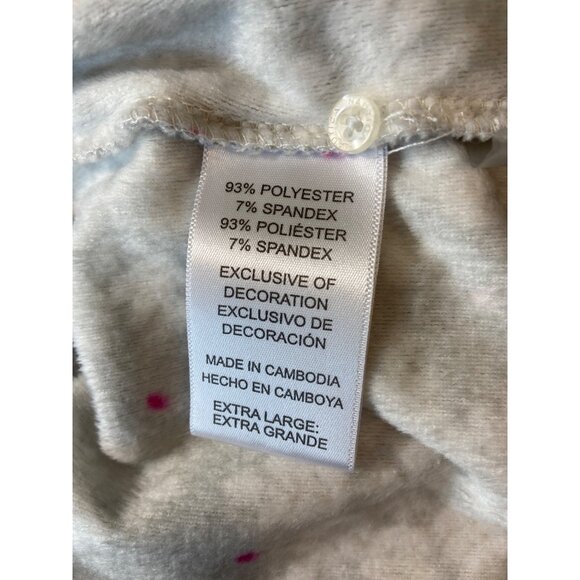 Nautica Womens Snowflake Print Pajama Set XL Gray Henley Top Elastic Waist Cozy - Picture 6 of 16